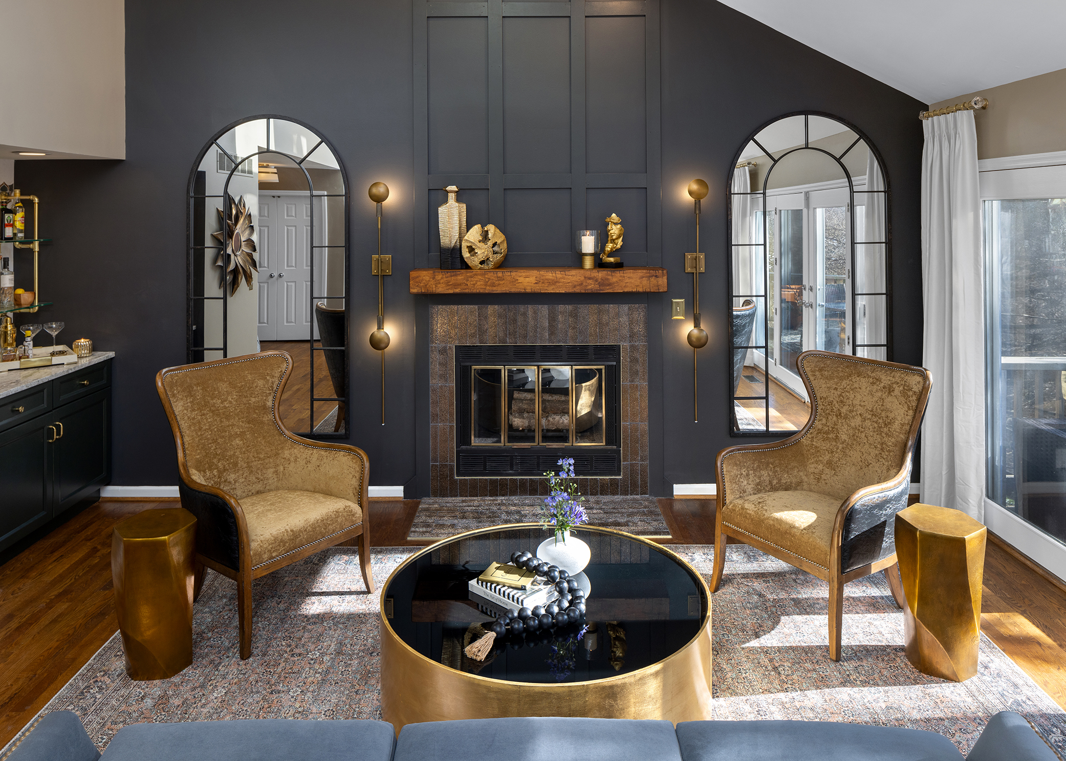 cozy moody living room